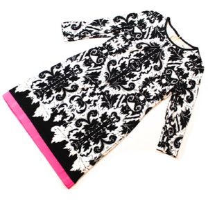 Eliza J. Black/White dress with the pink trim